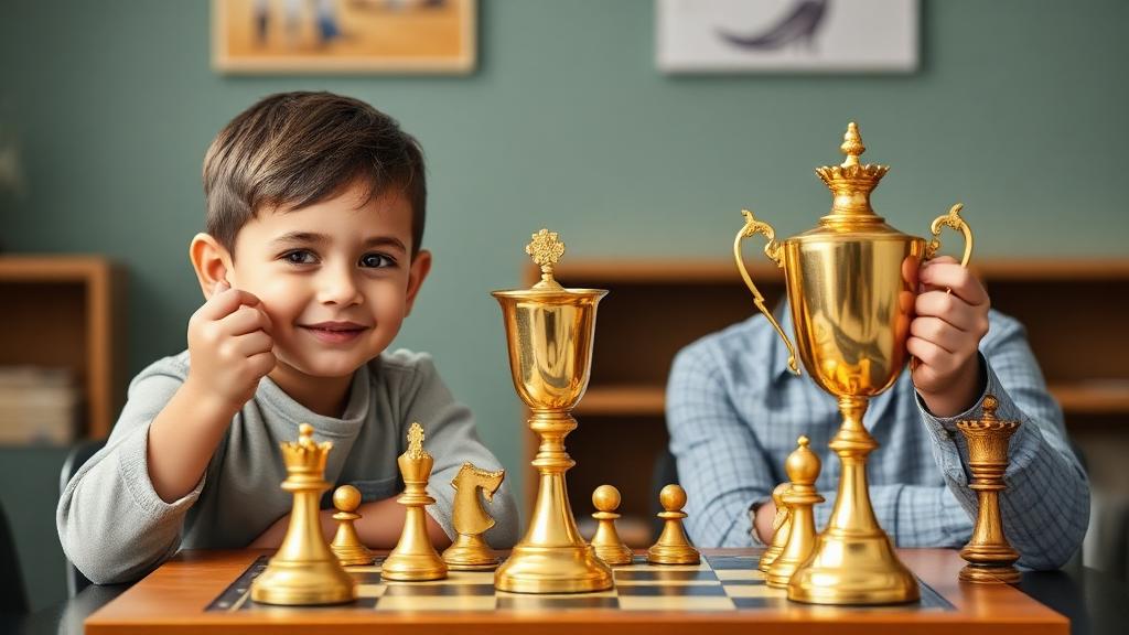 Child demonstrating improved focus and concentration from chess training