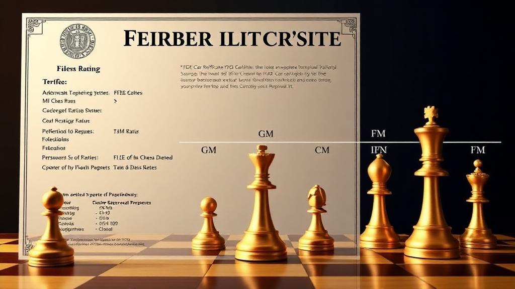 FIDE rating certificate and title documentation