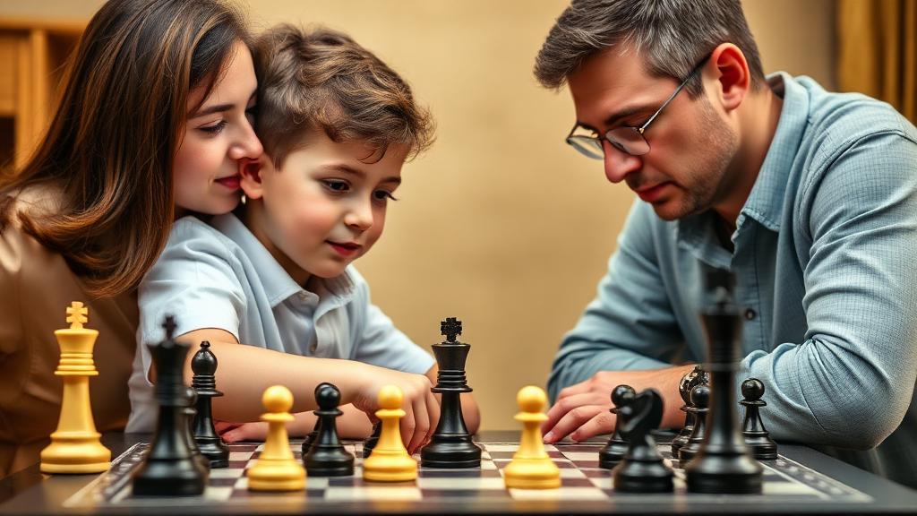 Young chess player studying with realistic expectations