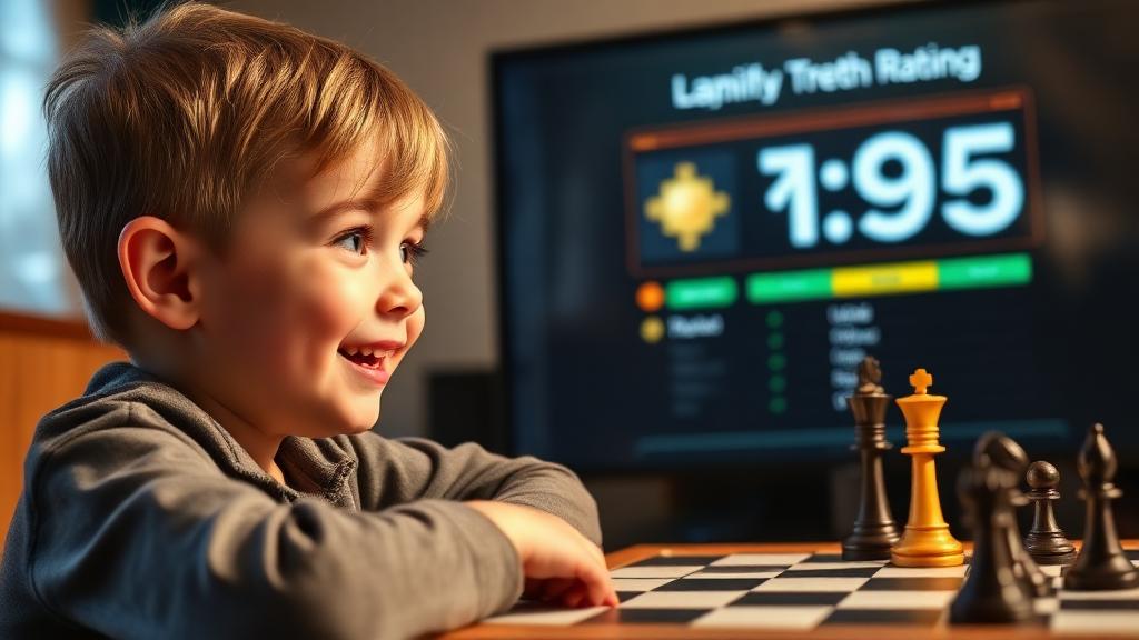 Parent and child reviewing chess.com progress together