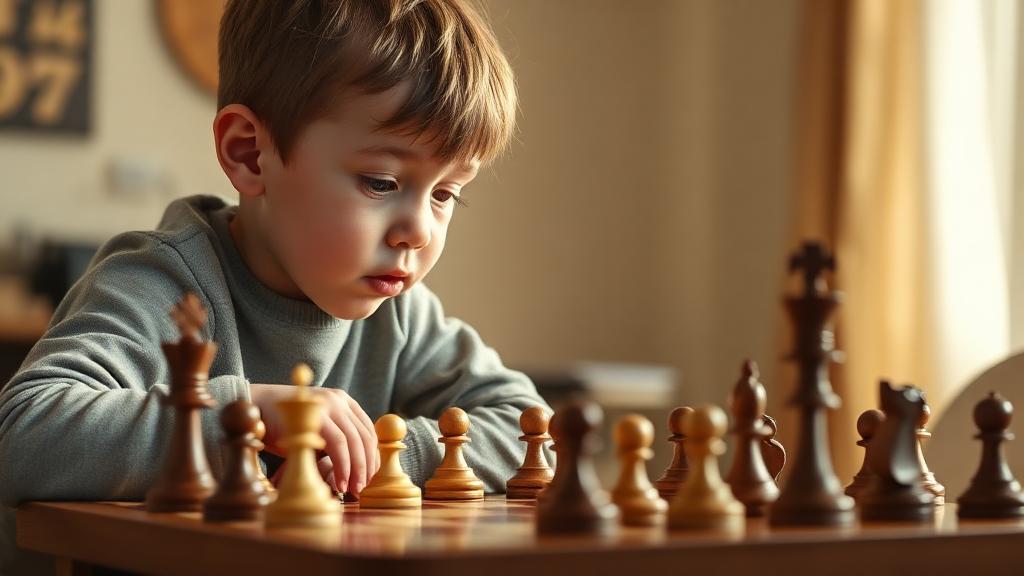 Child practicing with renewed determination