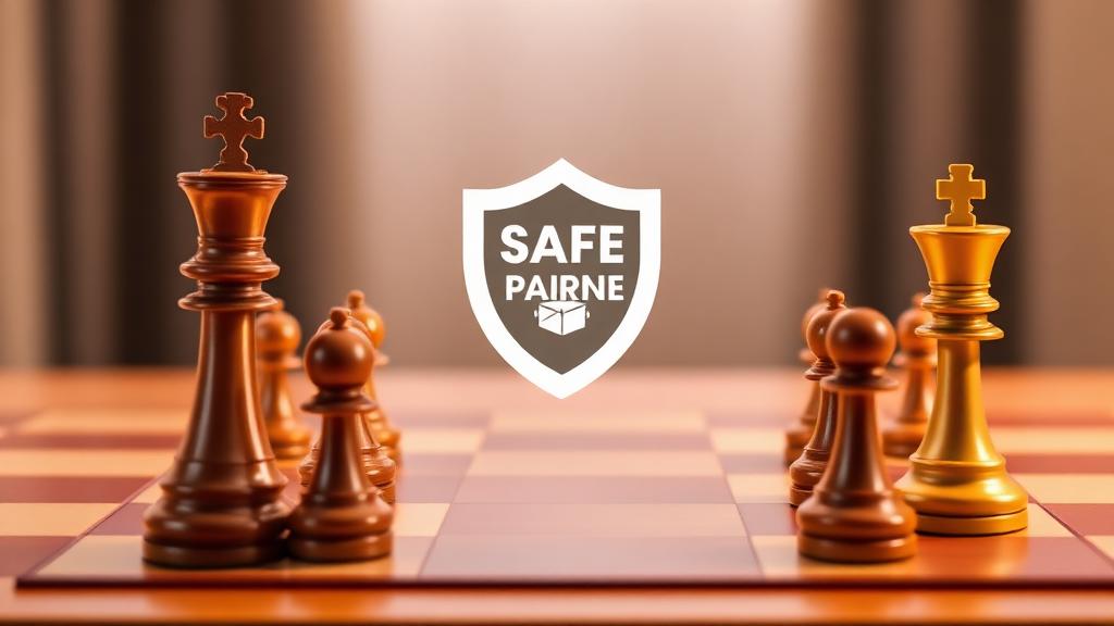 Child safely playing chess online with parental supervision